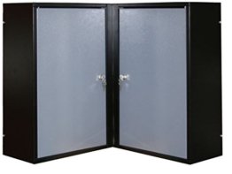 Eck-Hängeschrank Küpper Hammerschlag-Silber 600x600x600 mm - 1