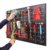 FIXKIT Werkzeuglochwand aus Metall mit 17 teilge Hakenset 120 x 60 x 2 cm, Werkzeugwand Lochwand für Werkstatt, Schwarz und Rot - 3