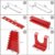 FIXKIT Werkzeuglochwand aus Metall mit 17 teilge Hakenset 120 x 60 x 2 cm, Werkzeugwand Lochwand für Werkstatt, Schwarz und Rot - 7