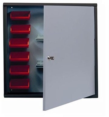 Hängeschrank Küpper Hammerschlag-Silber 600 mm 1 Tür, 2 Böden, 6 Boxen - 1