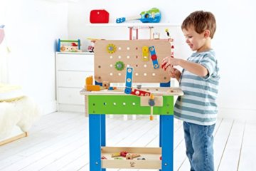 Hape E3000 - Meister-Werkbank, multifunktionale Spiel-Werkbank für kleine Erfinder, aus Holz - 5