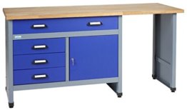 Küpper Werkbank Modell 12037, Breite 170 cm Farbe ultramarinblau - 1