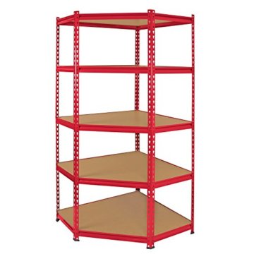 Monster Racking Sparangebot 1 x rote Z-Rax 90cm Eckregaleinheit Eckregal + 2 x Z-Rax 90cm Hochleistungsregale Schwerlastregal Lagerregal Garagenregal Stahlregal Industrieregal Werkstattregal Steckregal Metallregal 100% schraubenlos - 6