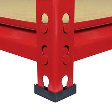 Monster Racking Sparangebot 1 x rote Z-Rax 90cm Eckregaleinheit Eckregal + 2 x Z-Rax 90cm Hochleistungsregale Schwerlastregal Lagerregal Garagenregal Stahlregal Industrieregal Werkstattregal Steckregal Metallregal 100% schraubenlos - 9