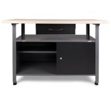 Ondis24 Montagewerkbank Werkbank Klaus 120 cm, TÜV geprüft, Metall, abschließbarer Tür, höhenverstellbare Füße (Arbeitshöhe 85 cm, Schwarz) - 1