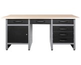 Ondis24 Werkbank 160 cm mit 6 Schiebern und Tür abschließbar Werktisch für Werkstatt Holz Arbeitsplatte (85 cm Arbeitshöhe) - 1