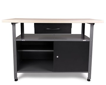 Ondis24 Werkstatt Set Klaus 240 cm 3 Schränke LED (Arbeitshöhe 85 cm, Schwarz) - 2