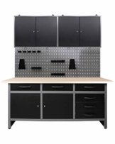 Ondis24 Werkstatteinrichtung 160 cm breit, Werkbank, Werkzeugschrank, Werkzeugwand - 1
