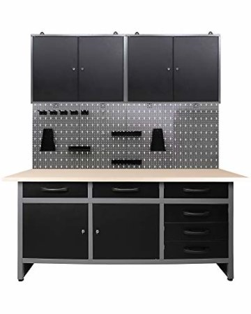 Ondis24 Werkstatteinrichtung 160 cm breit, Werkbank, Werkzeugschrank, Werkzeugwand - 1