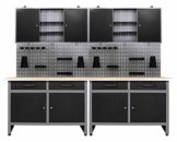 Ondis24 Werkstatteinrichtung 6-teilig Werkbank Werkzeugschrank Werkzeugwand/Lochwand mit Haken - 1