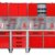 Ondis24 Werkstatt rot Werkstatteinrichtung 8 tlg. grau Werkbank Werkzeugschrank Lochwand - 1