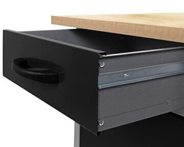 Ondis24 Werkbank Werktisch 120cm, Montagewerkbank 3 kugelgelagerte Schubladen & 2 abschließbare Türen, 28mm Buchenholzarbeitsplatte, Arbeitshöhe 95 cm, TÜV geprüft, Werkstatteinrichtung - 7