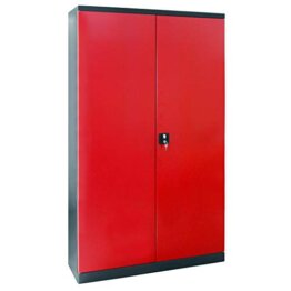 ADB Flügeltürenschrank Werkstattschrank XL-B 4 Fachböden Werkstatt Metall-Schrank 1920x1100x380 mm - 1