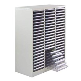 ADB Metall Schubladenschrank, Schubladencontainer, Schubladen-Box, für Büro Home Office, herausnehmbare PVC Schübe, Schreibtisch Container, SC3x21, auch für Werkstatt, Hergestellt in der EU - 1