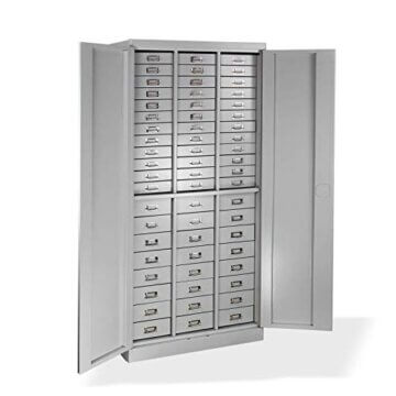 ADB Metall-Schubladenschrank/Werkzeugschrank/Materialschrank/Magazinschrank mit 60 Schubladen, 1790x800x410 mm, Hergestellt in der EU - 2