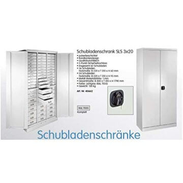 ADB Metall-Schubladenschrank/Werkzeugschrank/Materialschrank/Magazinschrank mit 60 Schubladen, 1790x800x410 mm, Hergestellt in der EU - 6
