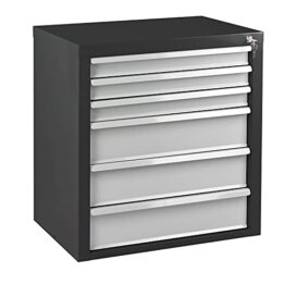 ADB Schubladenschrank 6 SL Mammut 70x43,5x75 cm RAL7016/7035, aus Metall, für die Werkstatt, Garage, Office als Werkzeugschrank, hergestellt in der EU - 1