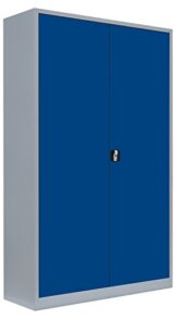 Aktenschrank komplett montiert Büro Metallschrank abschließbar grau/blau 195x120x60cm Lagerschrank 530381 - 1