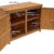 DEGAMO Holz Gartenschrank Cabinet 120x50cm mit Zwei Ebenen, Eukayltpus - 3