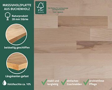 Ondis24 Werkbank Bernd Plus Werktisch mit 4 Schubladen 60 x 60 x 95(H) cm Buchenholzarbeitsplatte - 4