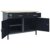 vidaXL Werkbank 2 Schubladen mit Kugellager 2 Schränke mit Türen Werktisch Werkstatt Heimwerker Montagewerkbank Arbeitstisch Schwarz 120x60x85cm Stahl - 7