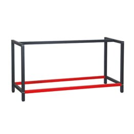 Werkbank Gestell 175x57x81 cm aus Stahl Werkbankgestell Anthrazit Rot Tischgestell Werkstatt - 1