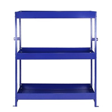 Monster Racking 2 x Fahrzeugeinrichtung Auto-Regal Sortiersystem Regalsystem Werkzeugregal Transporter 116,5cm x 115cm x 34,8cm Auto Regalsystem Werkstattregal Metallregal Autoregal Fahrzeugregal Blau - 3