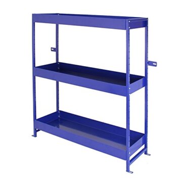 Monster Racking 2 x Fahrzeugeinrichtung Auto-Regal Sortiersystem Regalsystem Werkzeugregal Transporter 116,5cm x 115cm x 34,8cm Auto Regalsystem Werkstattregal Metallregal Autoregal Fahrzeugregal Blau - 4