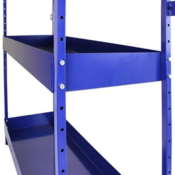 Monster Racking 2 x Fahrzeugeinrichtung Auto-Regal Sortiersystem Regalsystem Werkzeugregal Transporter 116,5cm x 115cm x 34,8cm Auto Regalsystem Werkstattregal Metallregal Autoregal Fahrzeugregal Blau - 7