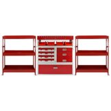 Monster Racking Fahrzeugeinrichtung Fahrzeugausbau Lieferwagenregal Metallregal Werkstattwagen Transporter Regalsystem Racking Werkzeugregal Werkstattregal Autoregal Transporterregal Fahrzeugregal Rot - 1