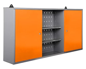 Ondis24 Werkstatt Set Ecklösung Iconic One, Werkbank, 180 cm Holzarbeitsplatte, Werkzeugschrank, Werkzeugwand Lochwand, Haken Set, Metall - 8