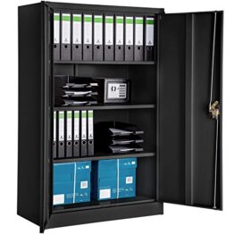 TecTake 800598 - Aktenschrank, Individuell höhenverstellbare Einlageböden, Leichte Montage - Diverse Modelle (140x90x40 cm | Nr. 402937) - 1