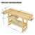 Wiltec Werkbank 151 x 61,5 x 86 cm aus Holz, Werktisch aus Rubberwood, Hobelbank bis 150 kg belastbar, Werkzeugbank mit Schublade und Spannzangen - 7