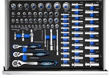 Benson Tools XXXL Werkzeugwagen Premium gefüllt Schaumeinlagen Werkstattwagen - 2