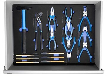Bensontools Werkzeugwagen gefüllt mit Werkzeug Werkstattwagen Werkzeugschrank Werkzeugkiste, für Heimbüro - 7