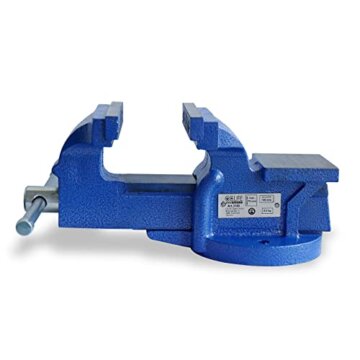 CCLIFE Feststehend Schraubstock 100/125/150 mm für Werkbank Werkbankschraubstock Parallelschraubstock, Modell:100mm - 2