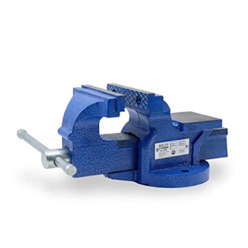CCLIFE Feststehend Schraubstock 100/125/150 mm für Werkbank Werkbankschraubstock Parallelschraubstock, Modell:100mm - 1