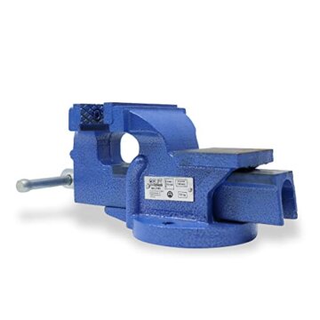 CCLIFE Feststehend Schraubstock 100/125/150 mm für Werkbank Werkbankschraubstock Parallelschraubstock, Modell:100mm - 5