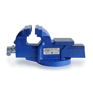 CCLIFE Feststehend Schraubstock 100/125/150 mm für Werkbank Werkbankschraubstock Parallelschraubstock, Modell:100mm - 6