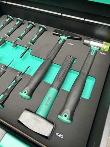 DeTec. XXL Werkstattwagen bestückt | Premium-Line Werkzeugwagen 13 Schubladen 11 gefüllt | KFZ Werkzeugkasten gefüllt mit Werkzeug | abschließbar - 5