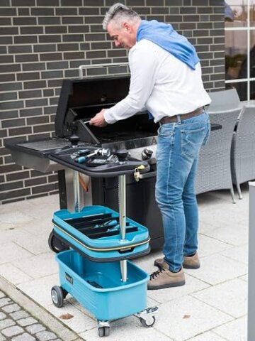 HAZET Werkstattwagen 166N I leerer Werkzeug-, Material- und Montagewagen für platzsparenden Transport I Gesamttragkraft (dynamisch): 150 kg, Gesamttragkraft (statisch): 300 kg - 6