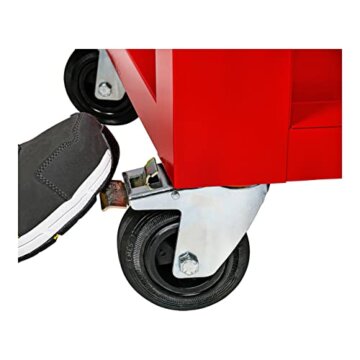 STIER Fahrbare Werkbank, mit 7 Schubladen und Tür, 925x1120x520 mm, in Dunkelgrau - 7