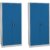 2X Flügeltürenschrank komplett montiert 1800x800x380mm Metallschrank abschließbar blau Stahlblech Lagerschrank Aktenschrank Büroschrank Werkzeugschrank 4 Fachböden 530331 - 1