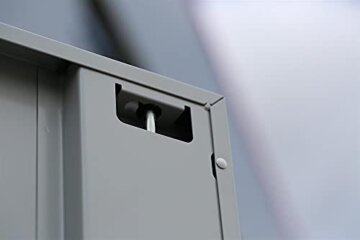 2X Flügeltürenschrank komplett montiert 1800x800x380mm Metallschrank abschließbar blau Stahlblech Lagerschrank Aktenschrank Büroschrank Werkzeugschrank 4 Fachböden 530331 - 8
