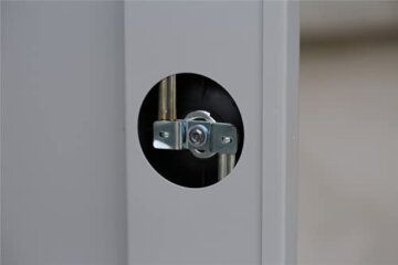 2X Flügeltürenschrank komplett montiert 1800x800x380mm Metallschrank abschließbar blau Stahlblech Lagerschrank Aktenschrank Büroschrank Werkzeugschrank 4 Fachböden 530331 - 9