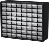 Akro-Mils 10164 Schubladenschrank mit 64 Schubladen, Kunststoff, für Garage, Perlen- und Make-up-Organizer, Lego-Aufbewahrung, Lehrer-Werkzeugkasten und mehr, 50,8 x 15,2 x 40,6 cm (B x T x H) Schwarz - 1