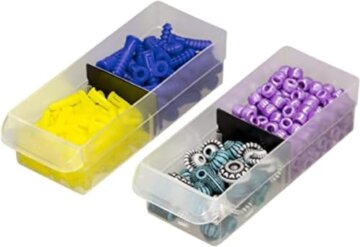 Akro-Mils 10164 Schubladenschrank mit 64 Schubladen, Kunststoff, für Garage, Perlen- und Make-up-Organizer, Lego-Aufbewahrung, Lehrer-Werkzeugkasten und mehr, 50,8 x 15,2 x 40,6 cm (B x T x H) Schwarz - 9