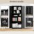 Aktenschrank Aufbewahrungsschrank mit Schloss Stahlschrank Stahlspind Mehrzweckschrank Metallschrank mit 2 Türen für Büro Haus Garage Fitnessstudio Schule 170X78X39cm Schwarz - 5