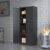 Aktenschrank, Metallschrank, Stahl-Aufbewahrungsschrank, Mehrzweckschrank, 3 Verstellbare Regale, 2 Abschließbare Türen, Schränke für Büro, Wohnzimmer, Garage, 40T x 80B x 180H cm, Schwarz - 2