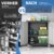 BIZOEIRON Metall-Lagerschrank mit Rädern, Abschließbarer Garagen-Lagerschrank mit Türen und Regalen, Rollender Werkzeuglagerschrank, Montage Erforderlich, Schwarz & Grau - 5